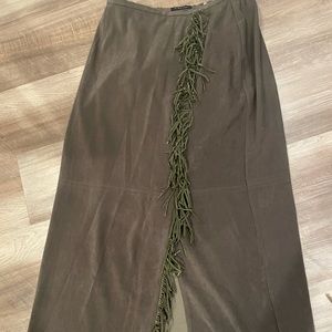 Beautiful Suede skirt - midi. Western style